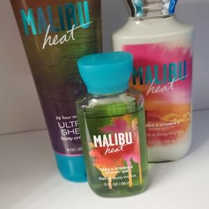 Bath & Body Works Malibu Heat Set Of 3 New